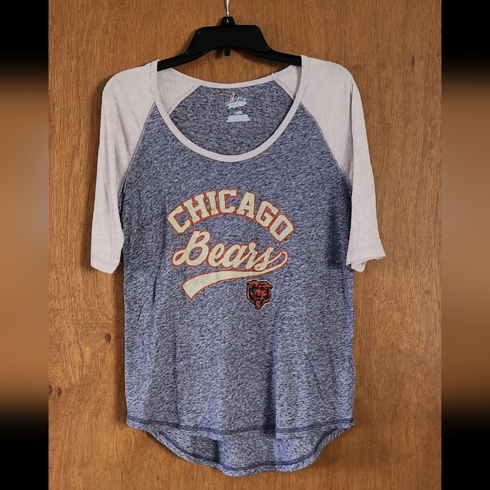 Majestic Bears t-shirt, size large, color blue and gray